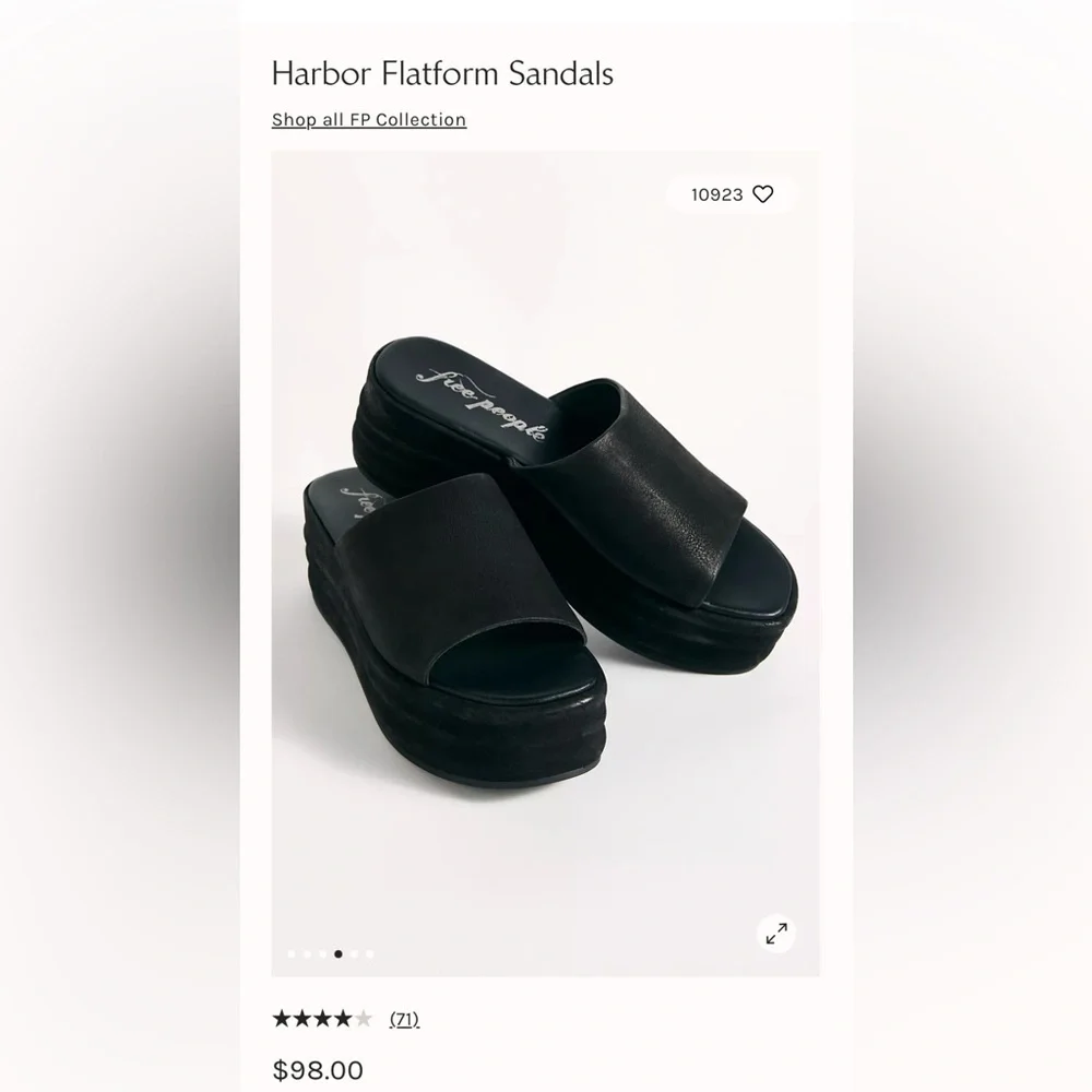Free People Harbor Flatform Platform Leather Sandals - Picture 2 of 6